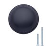 South Main Hardware 1-1/4 in. Flat Black Traditional Round Mushroom Cabinet Knob (10PK) SH2811-FB-10